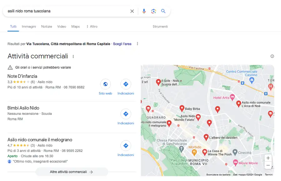 Utilizza Google e relative mappe